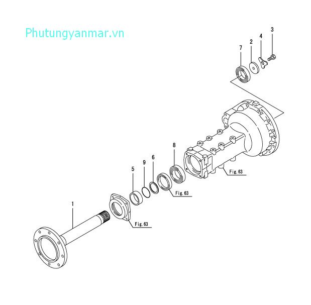 Trục bánh xe cầu sau